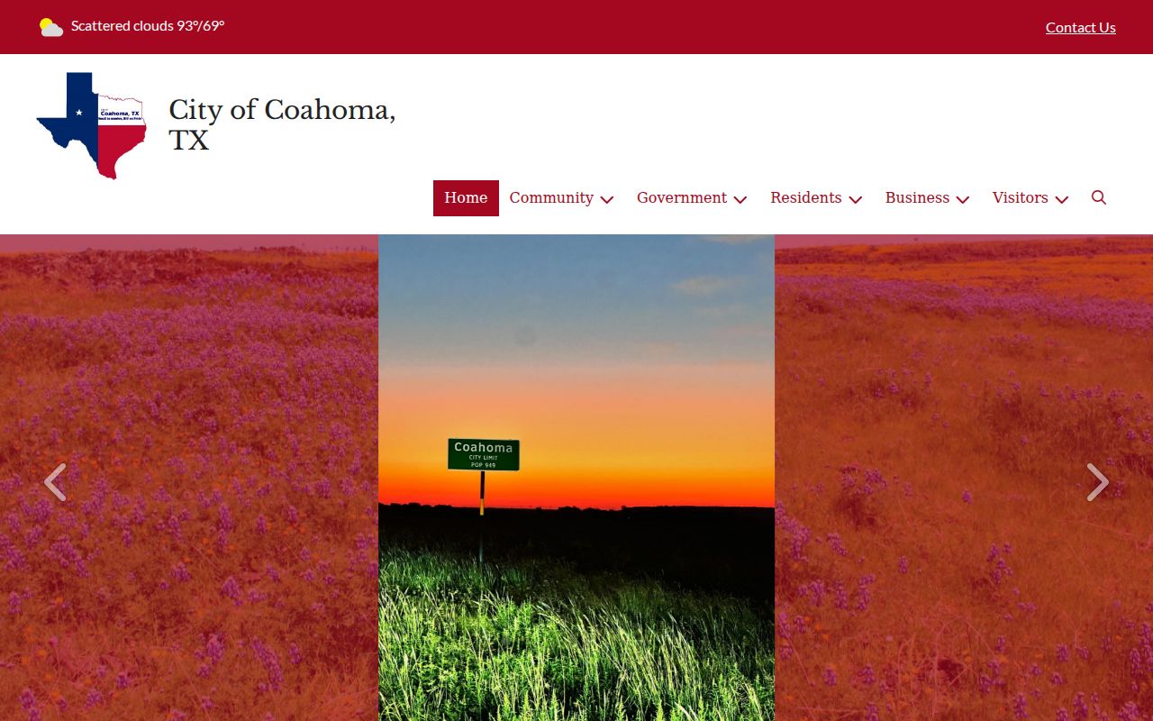 Coahoma warrant records: official City of Coahoma page and county contact route